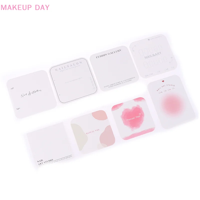 10 PCS Press-On Nail Packaging Display Handmade False Nail Design Swatch Show Card Manicure Sample Display Salon