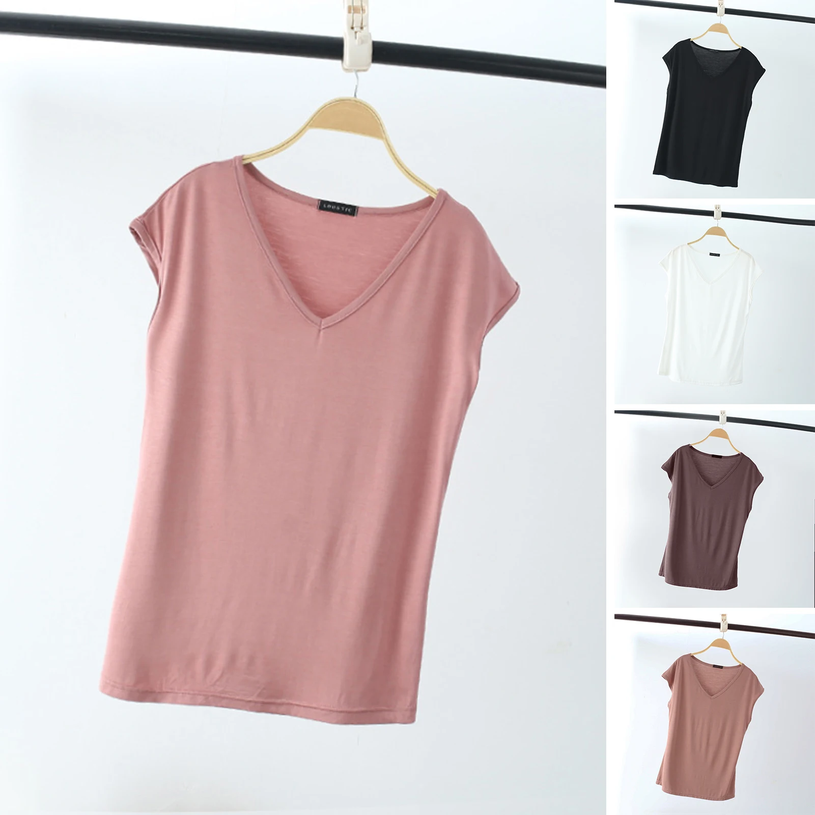 Sleeveless V-neck Solid Color Basic Women Shirts Simple Summer Casual Undershirt Soft Women Tops Quick Dry Streetwear