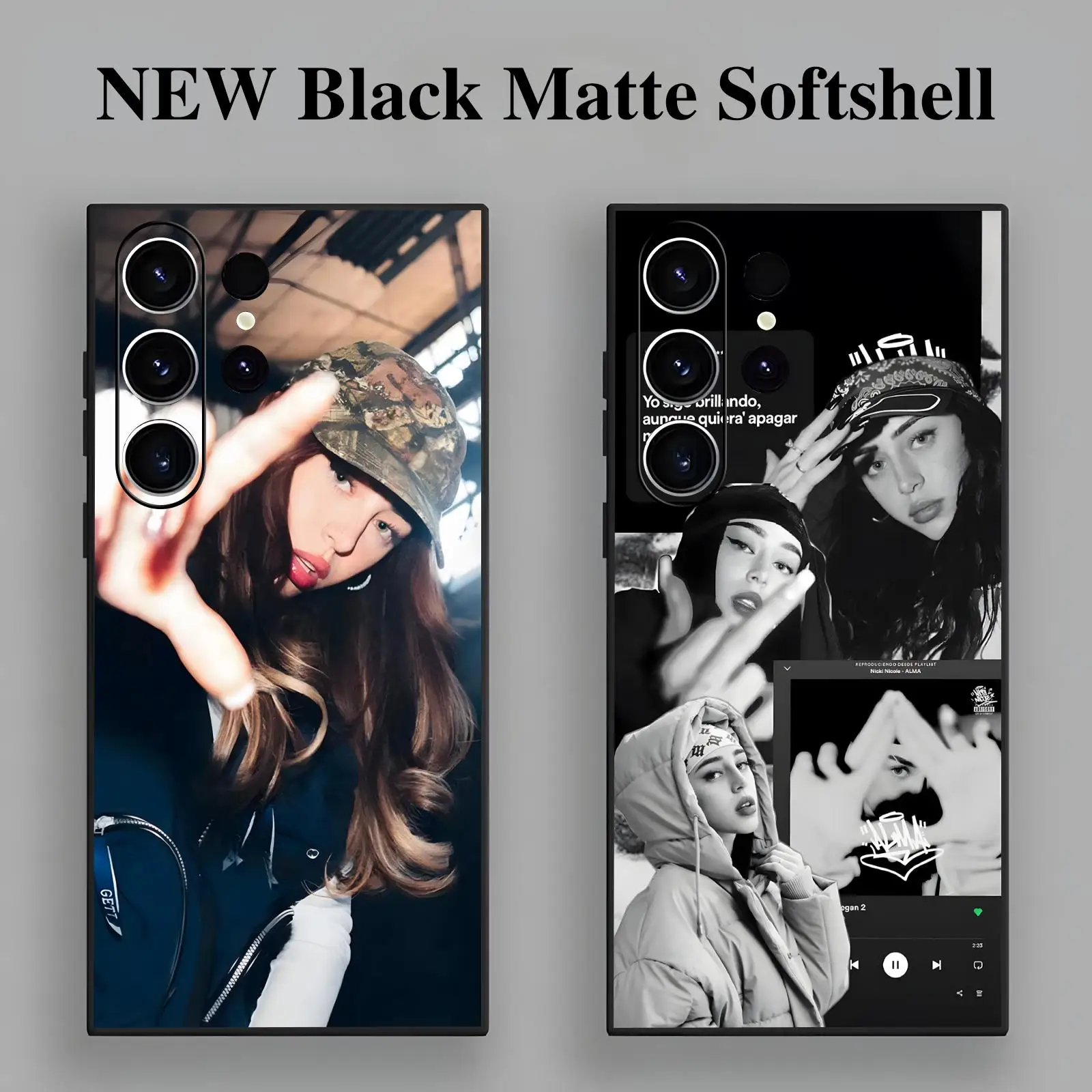 Phone Case For Samsung S26 S25 S24 S23 S22 S21 S20 Ultra Note20 Anti-Drop Soft Black Case Singer N-Nicki Nicole