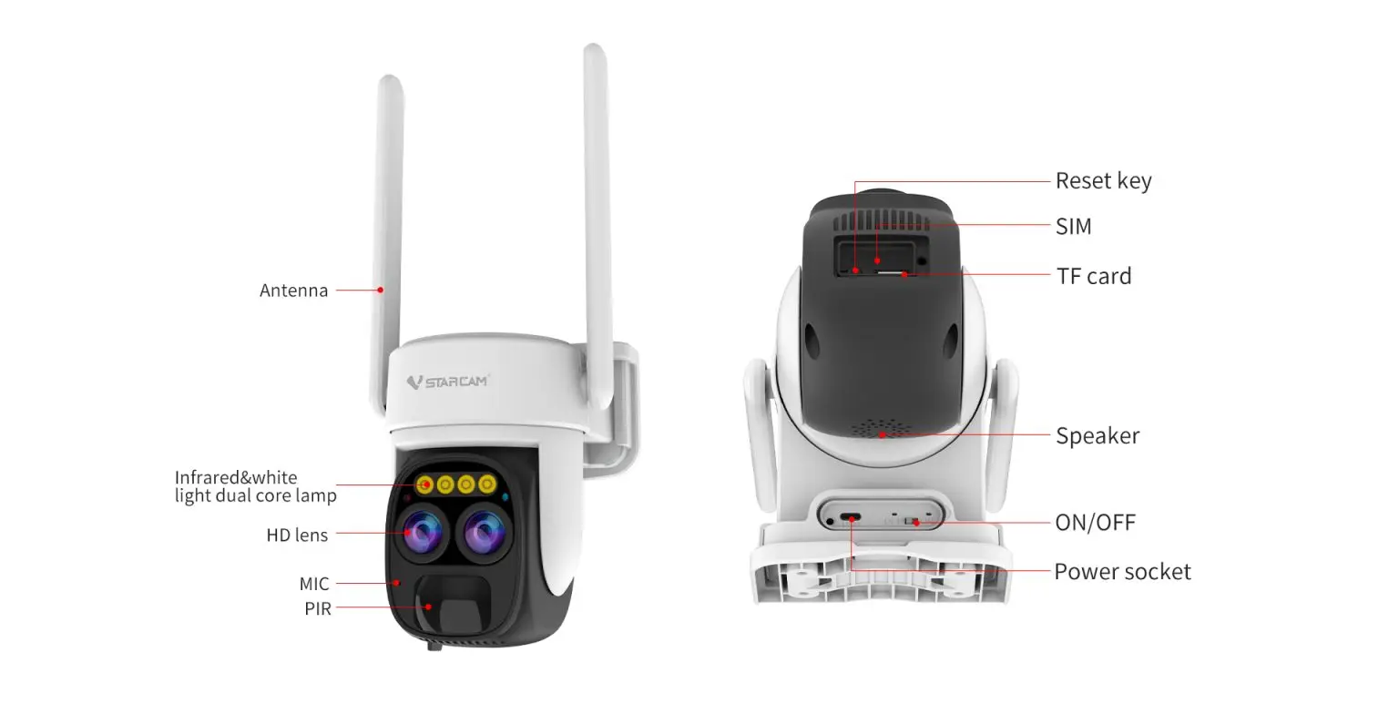 Imagem -05 - Vstarcam-câmera ip de Energia Solar O-kam App 2mp 1080p Wifi 4g Full Color ai Humanoid Detection Home Security Cctv Baby Monitor