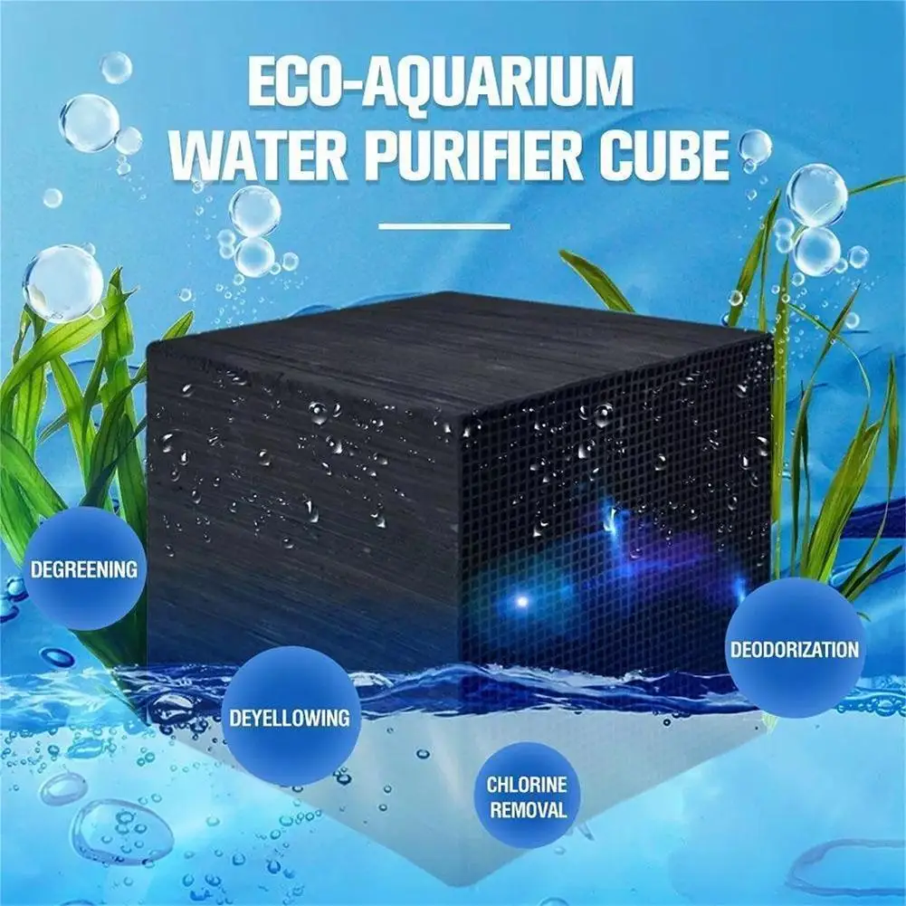 Water Trough Purifier Cube Fish Tank Water Purifier Ultra Water Carbon Activate And Aquarium Strong Absorption Filtration F6Z9