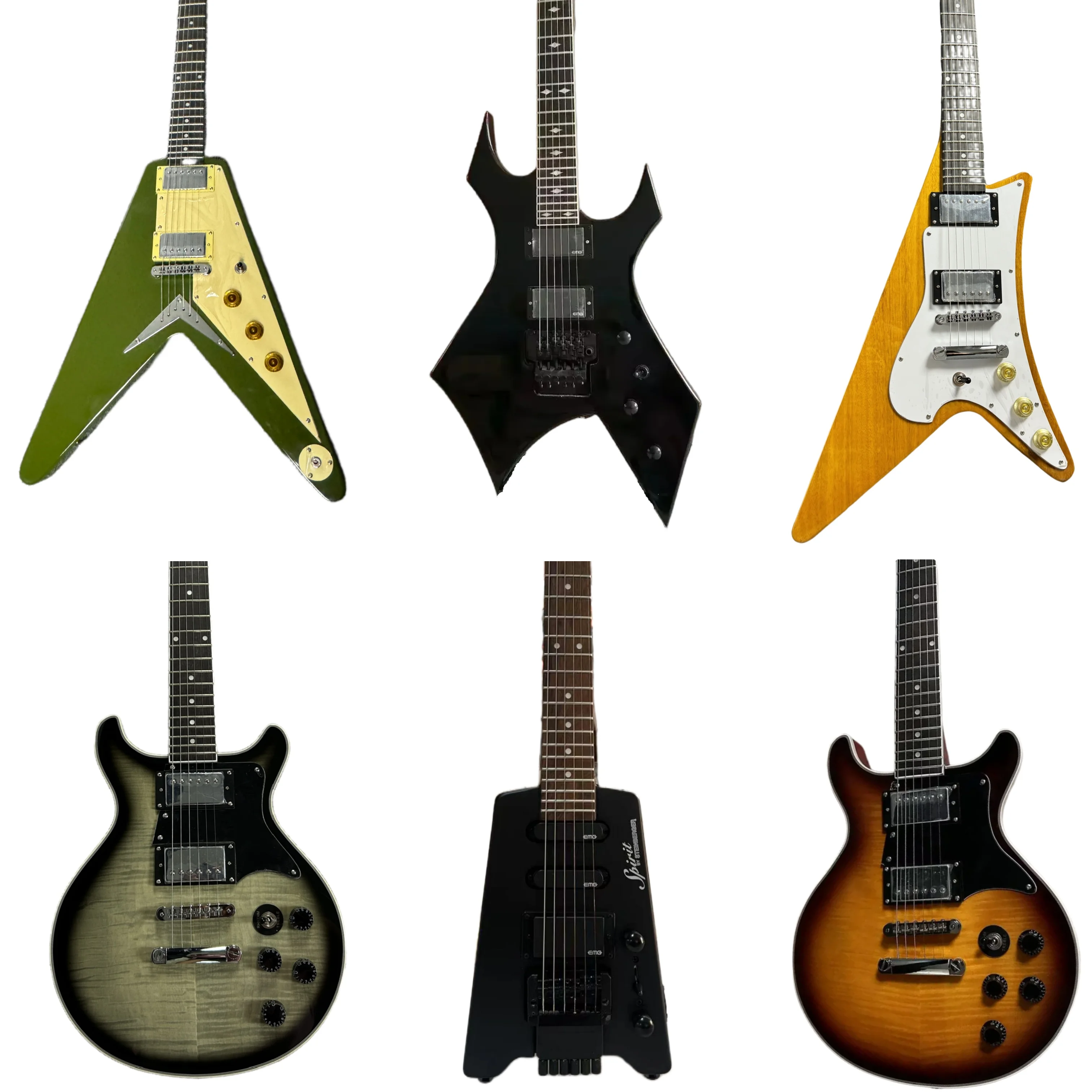 Great Value Deals on Good Quality Electric Quitars of Different Styles Rosewood Fingerboard Mahogany Body Free Transportation