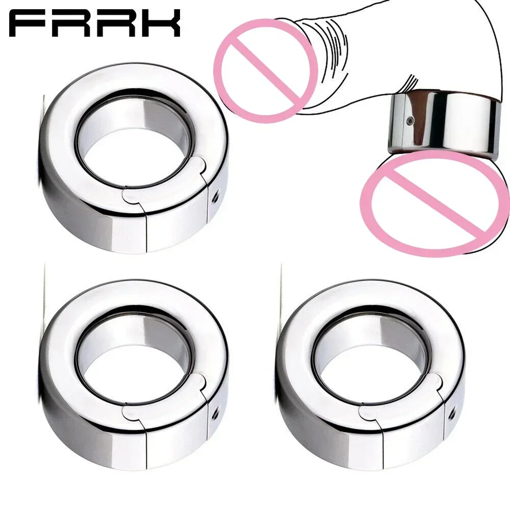 

Stainless Steel Heavy Penis Stretcher Lock Ring Scrotum Pendant Ball Restraint Rings BDSM Delayed Ejaculation Sex Toys for Men