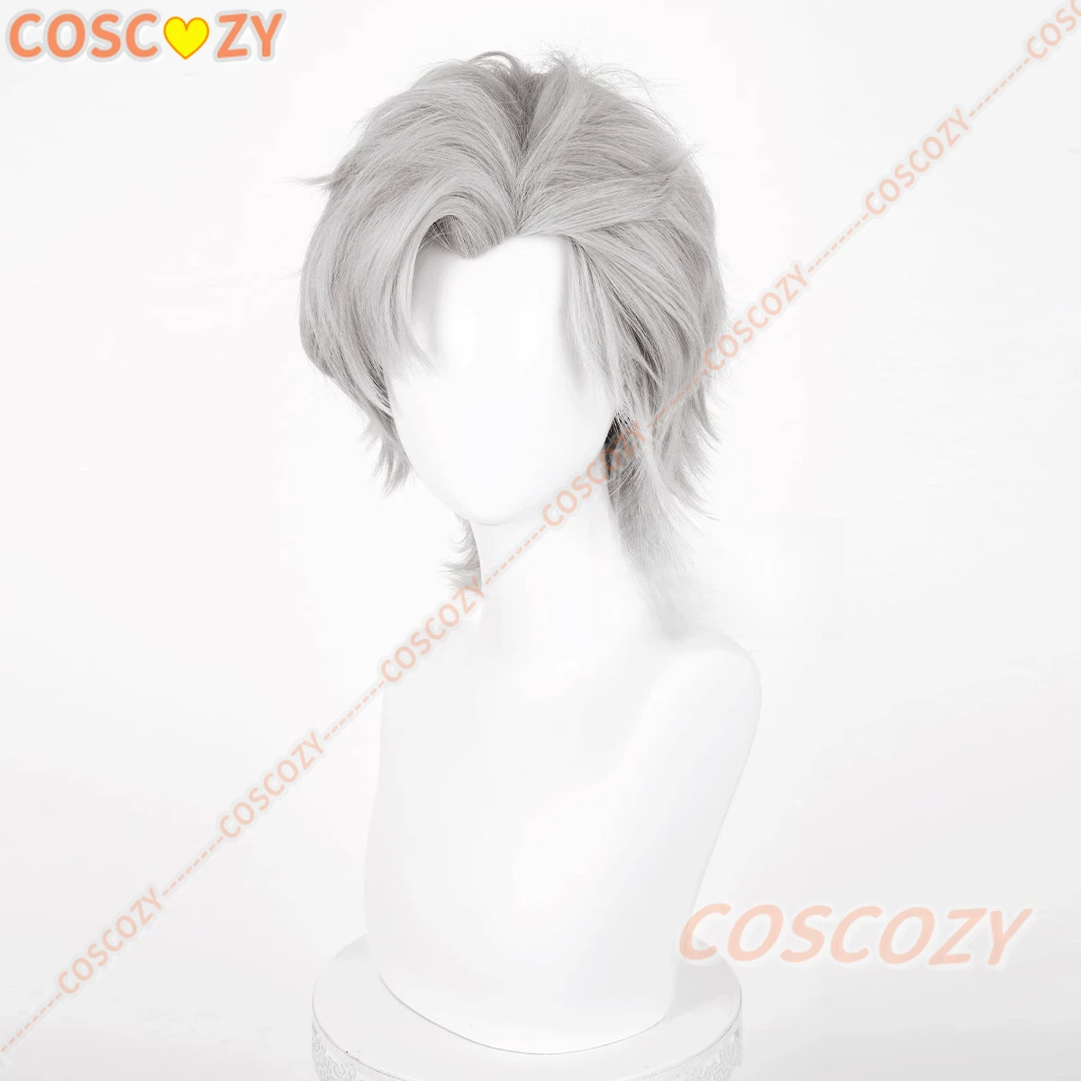 Xavier peruca amor e espaço profundo xavier cosplay peruca cinza curto resistente ao calor cabelo sintético festa de halloween perucas de cabelo + peruca boné