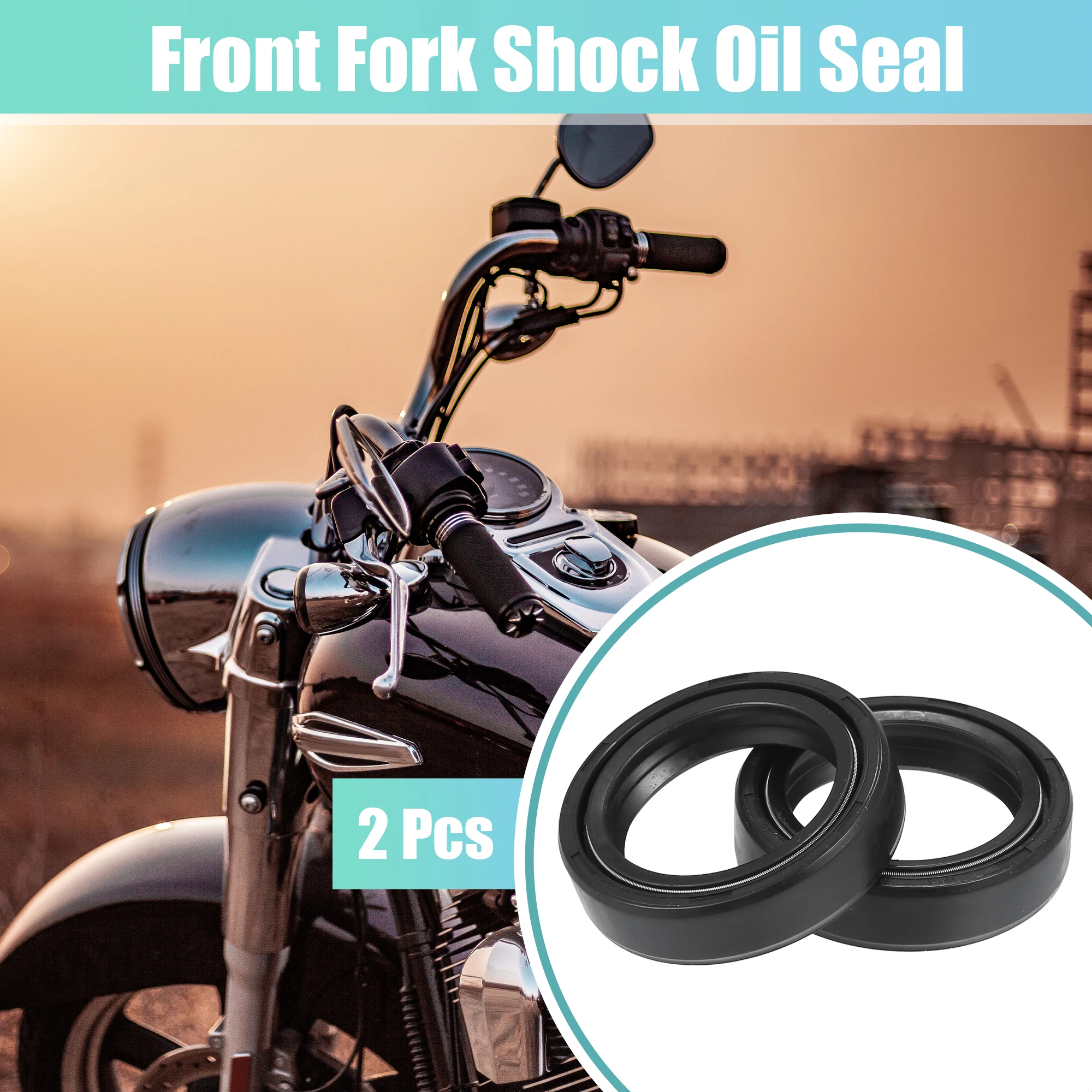 

Motoforti 2pcs 35mmx48mmx11mm Motorcycle Front Fork Shock Oil Seal for BMW R850 Black