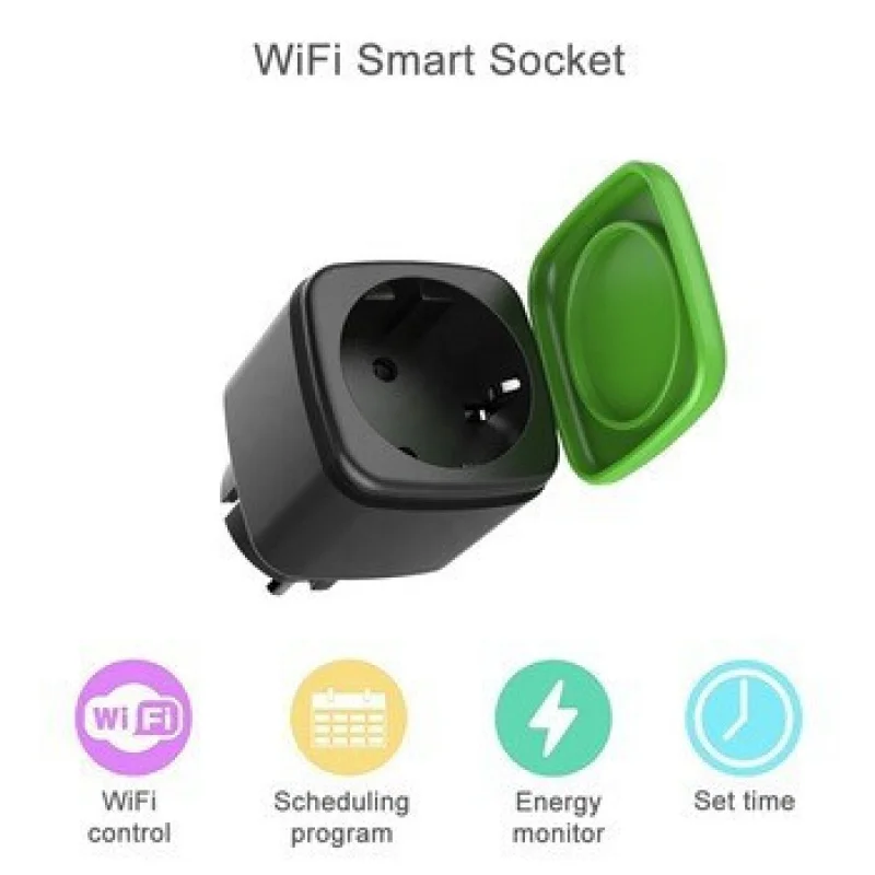 European standard outdoor waterproof smart socket WiFi plug mobile phone voice home wireless remote control switch