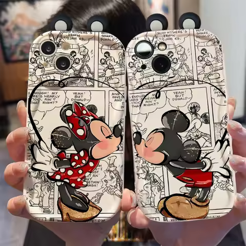 3D Ear Disney Case for Samsung Galaxy A56 A55 5G A15 A54 A16 A35 A14 A26 A36 S25 S24 Ultra S22 S21 Plus S23 FE Soft Wavy Cover