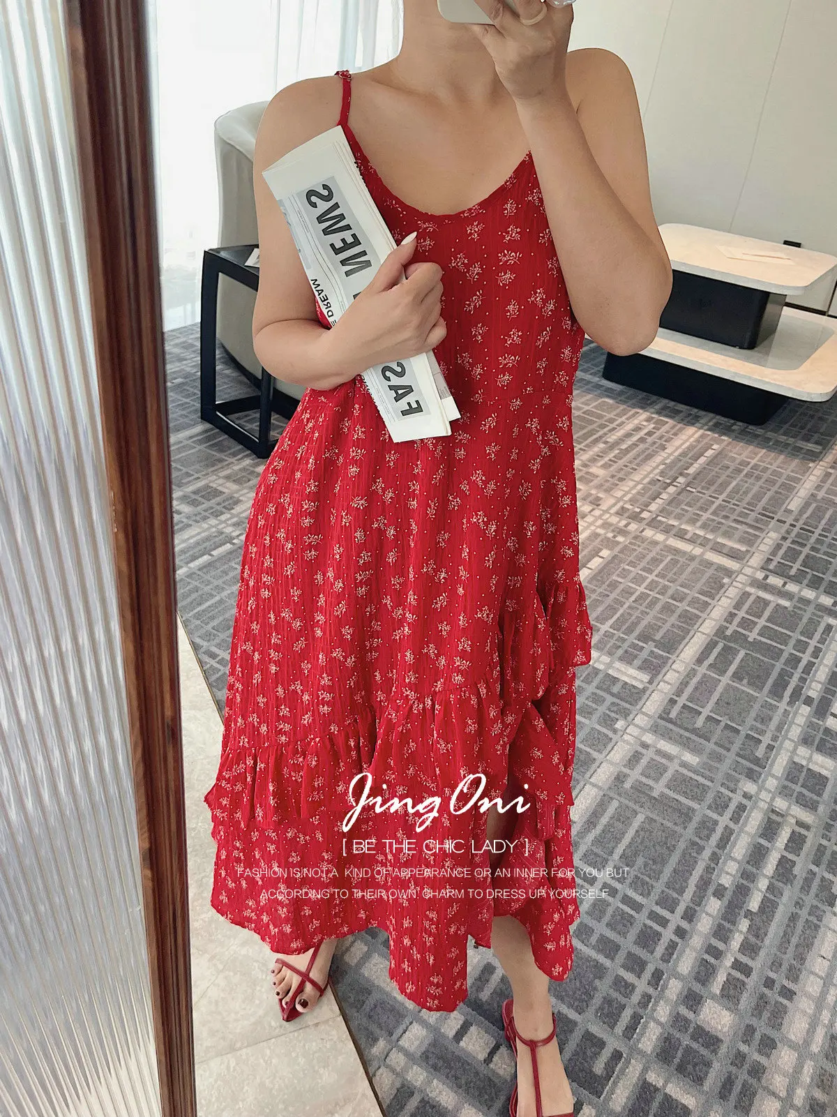 플로럴 시폰 스트랩 드레스 2025 여름 여성 의류 Y2K 한국 패션 보헤미안 비치 빈티지 우아한 로리타 신상 파티 이브닝 드레스