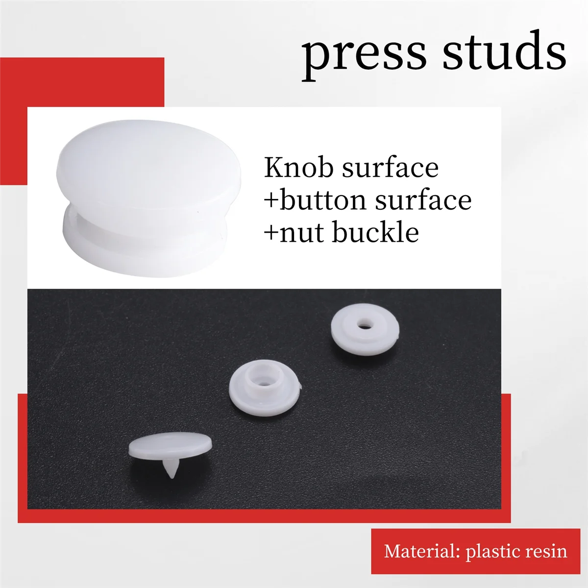 ABLJ50 pcs T3 KAM SNAPS press studs Scrapbook Sewing buttons white