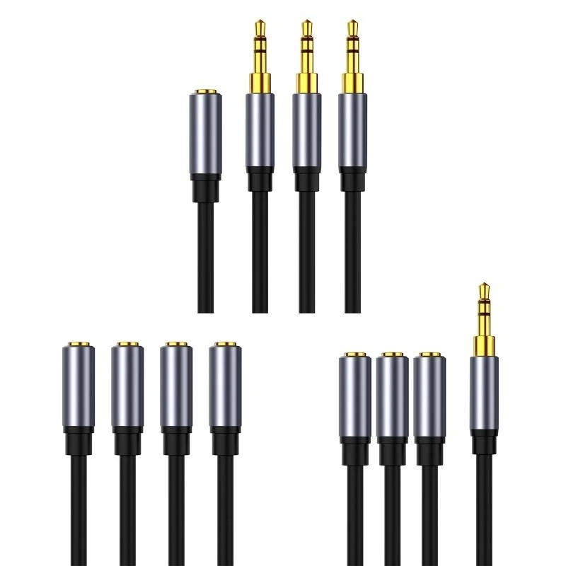 Stereo 3,5 mm Kopfhörer Splitter Adapter Kabel Draht Verbindungsleitung für Tablets E74A – Detail 7