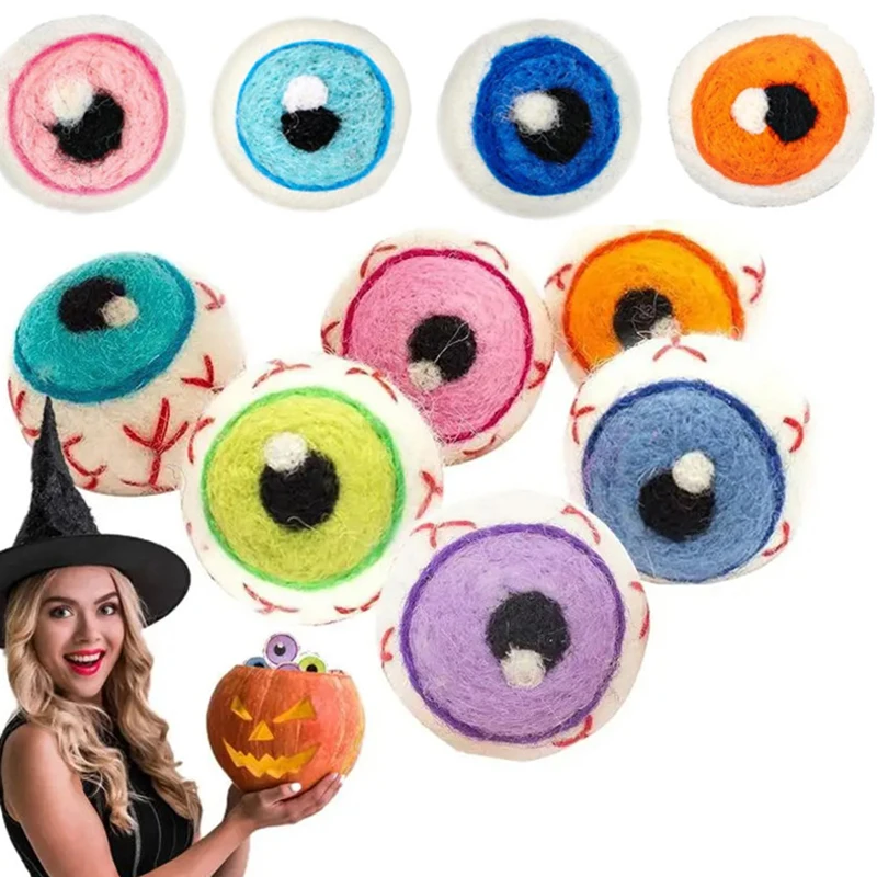 

Felt Eyeballs For Halloween Spooky 6Pc Eye Ball Glowing Doll Bouncy Eyeball Horror Scary Halloween Cosplay Prop Halloween Supply