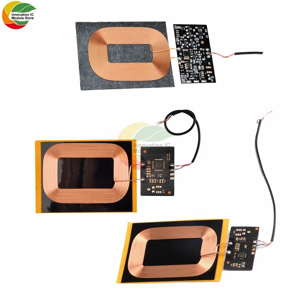 

DIY Standard Wireless Charging Coil Receiver Module PCBA Board Coil Circuit Board DIY Battery Coil 5V 1A Fast Charger Module New