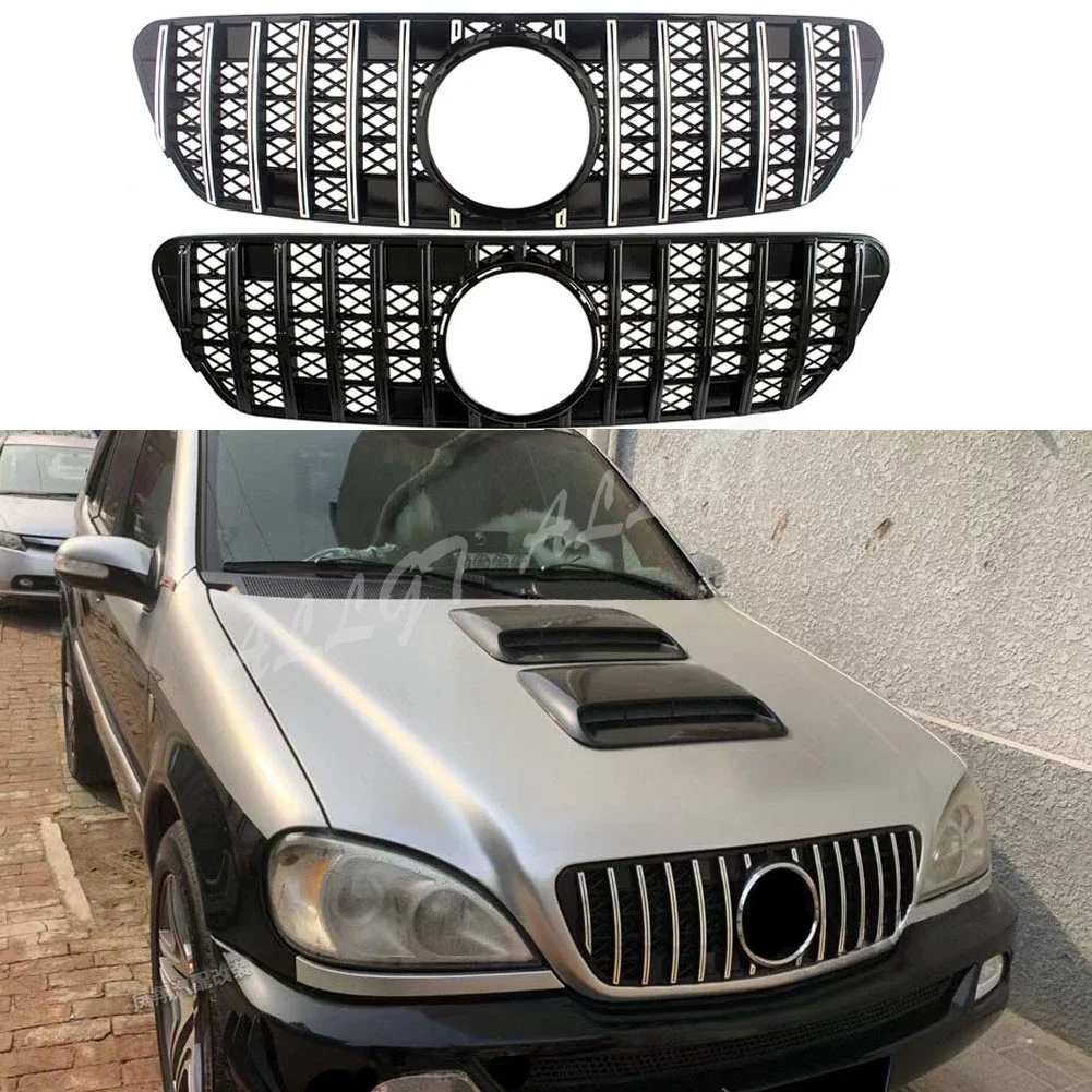 Car Front Racing Facelift Grilles Fit For Mercedes Benz W163 ML-Class 1998 1999 2000 2001 2002 2003 2004