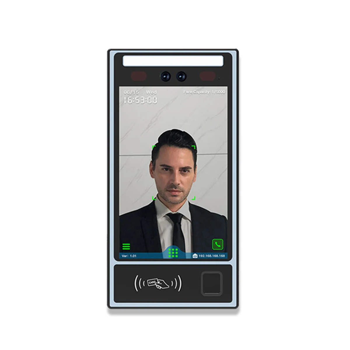 WiFi Smart Biometric Face Fingerprint palm QR Code Wireless Video Intercom for RFID Access Control and time attendance System