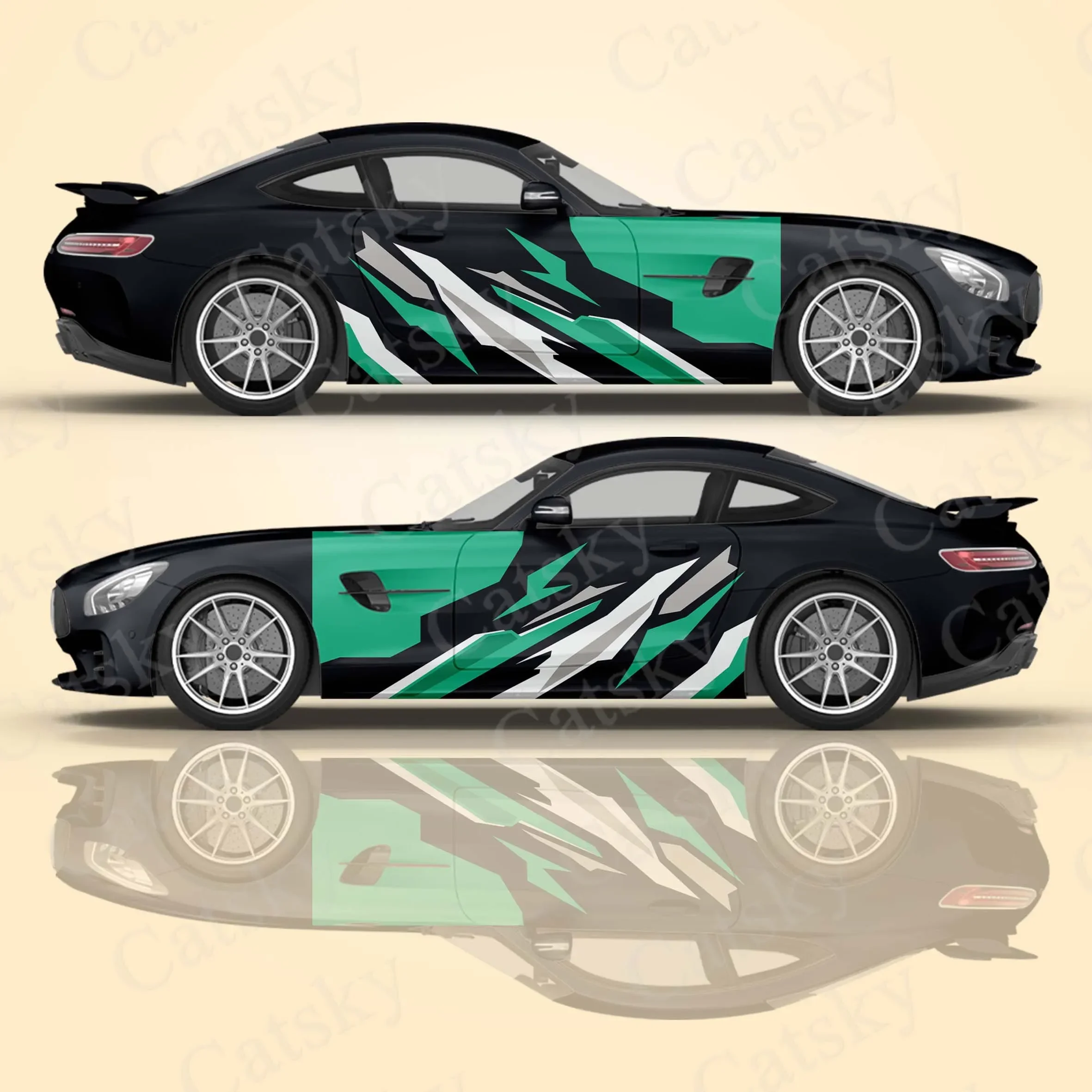 Colorful Lightning 2pcs/Set Car Sticker for Universal Large  Car Sticker for Univers, Car Stickers on The Left and Right Side