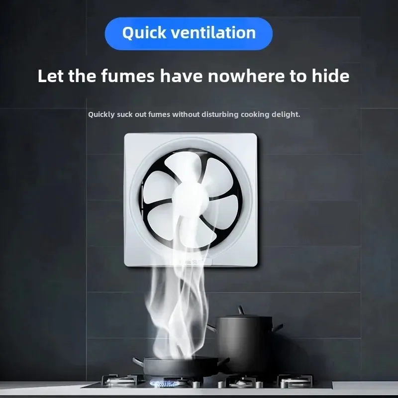 Ventilation Fan Kitchen Oil Fume Exhaust Bathroom Exhaust Fan Wall Window Household Powerful Exhaust Fan