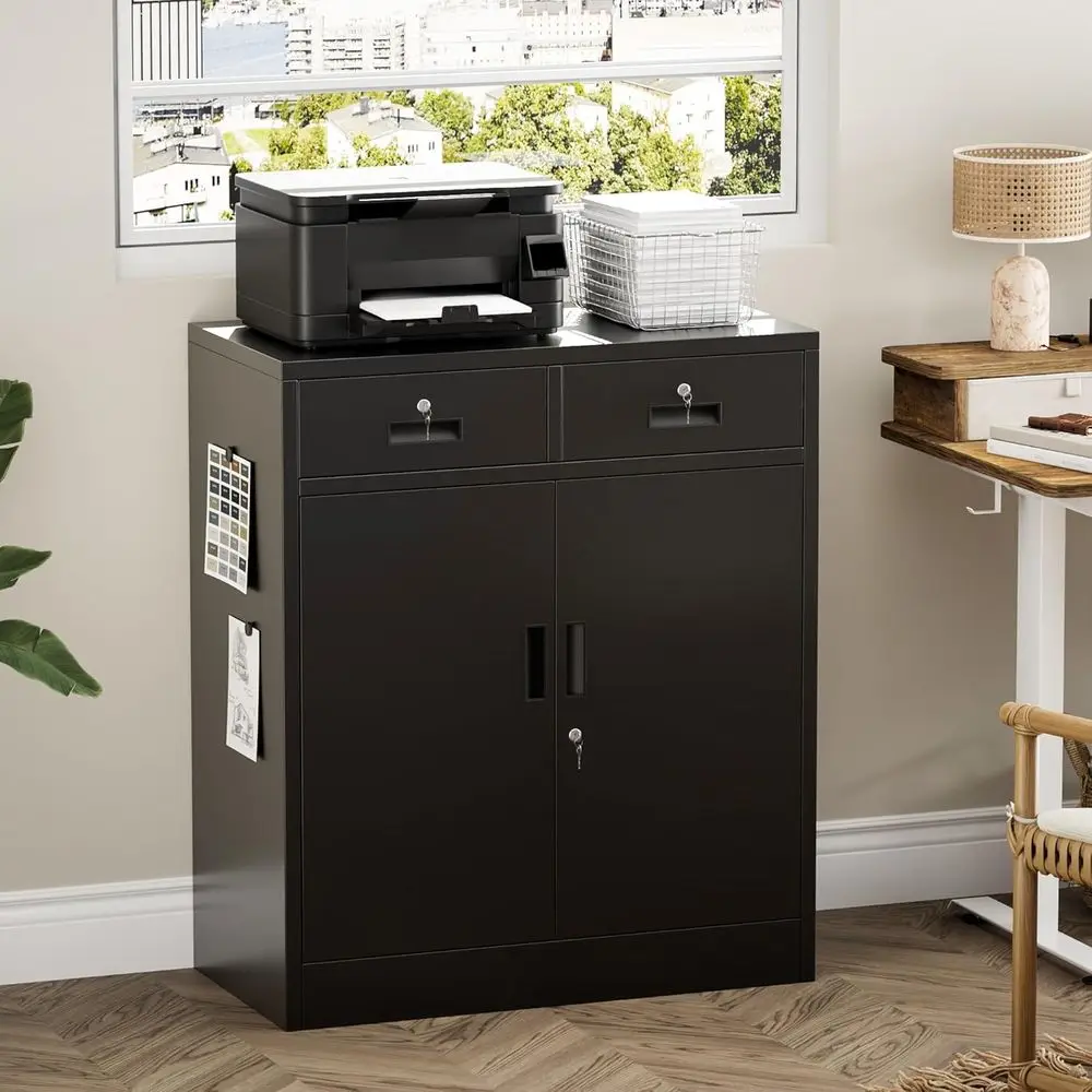 Metal Storage Cabinet, 36 Inch Tall Locking Cabinet with 2 Doand 2 Ders, Metal Cabiwith Adjustable Shel, Garage Cabior Garage, W