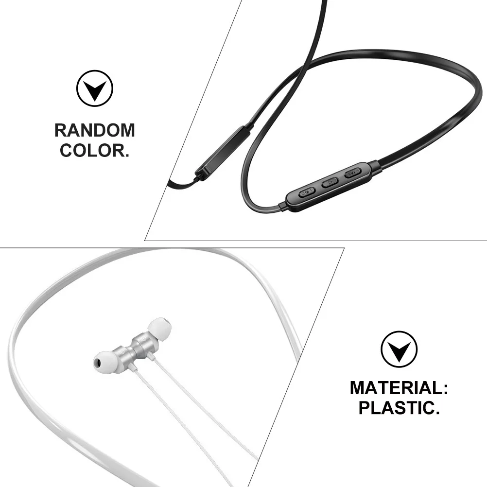 

1Pcs Wireless Sports Earphone Sweatproof Neck Hanging 5.1 Headset Noise Cancel in-Ear Headphones for Gym Running Cycling
