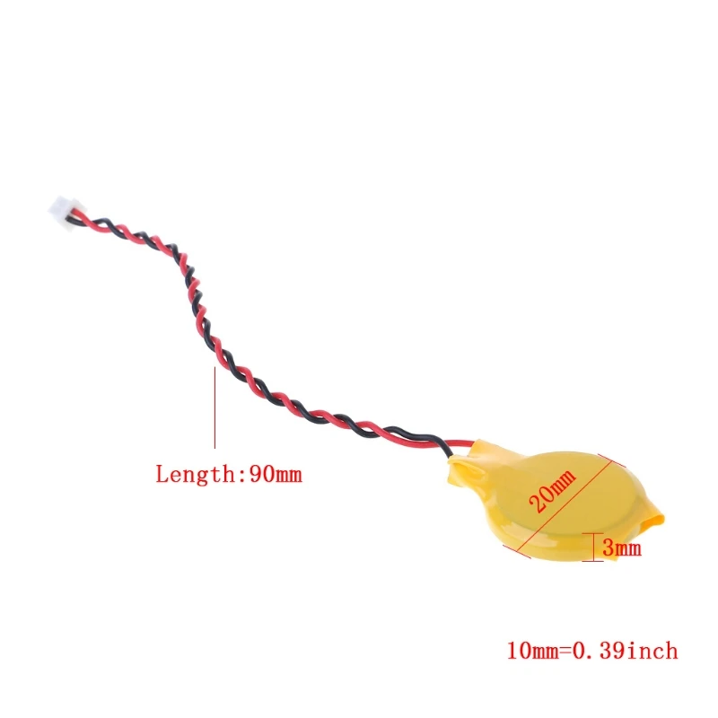 10Pcs Notebook BIOS CMOS Battery for Laptop CR2032 2P Motherboard with Wire 3V Lithium Battery Computer Motherboard E65C