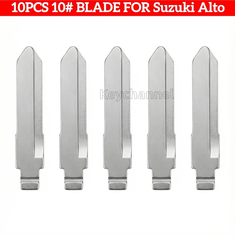 Keychannel 10PCS/LOT Universal Metal Car Key Blank 10# KD Key Blade for Suzuki Spare Key for KEYDIY Xhorse Locksmith Tool