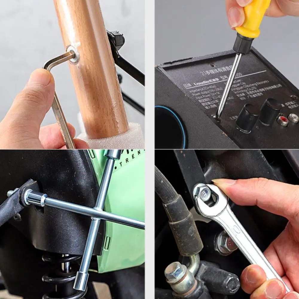 

Socket Electric Bicycle Repair Tool Kit Wrench Hexagonal Home Repair Tool Set High Hardness Cr-V Portable Tool Set Mechanics