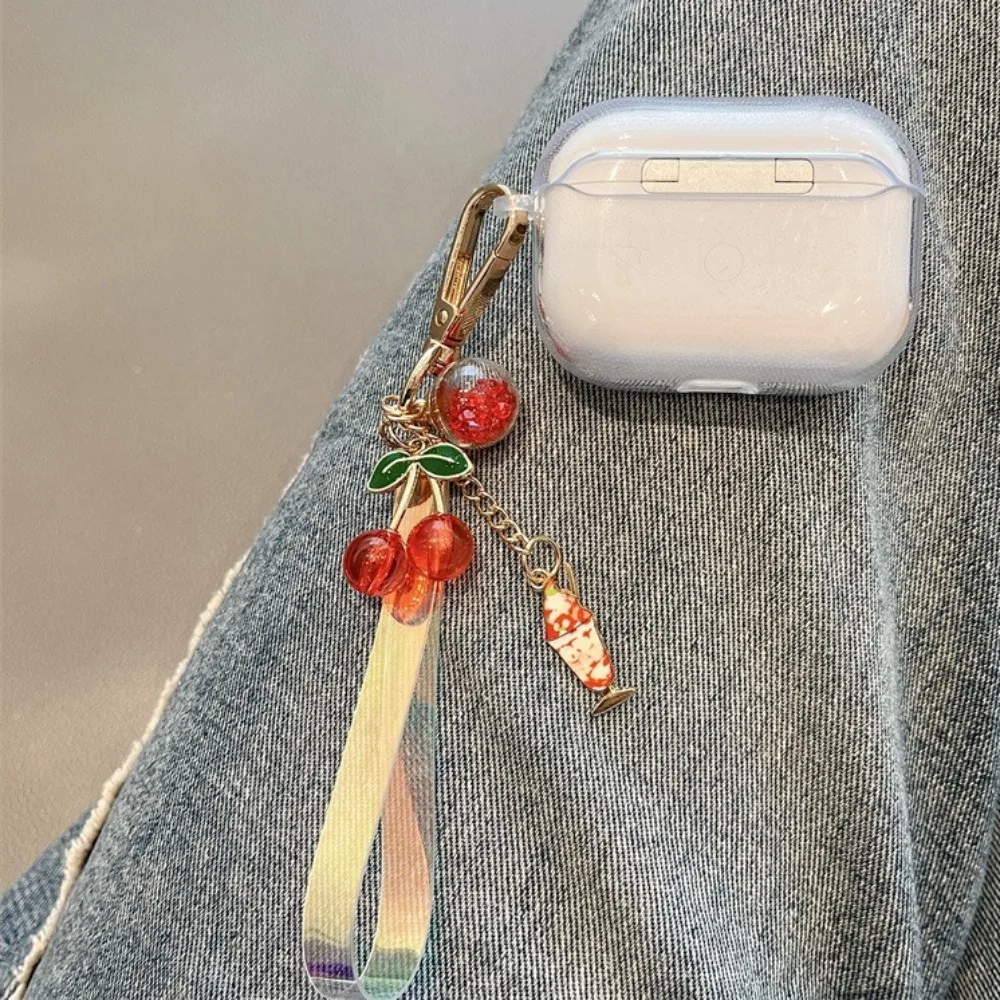 شفافة الكرز ابتسامة غطاء من السيليكون ل AirPods 4 2024 سماعة غطاء ل Airpod Pro 1 2 3 4th Gen واقية مع هوك #5