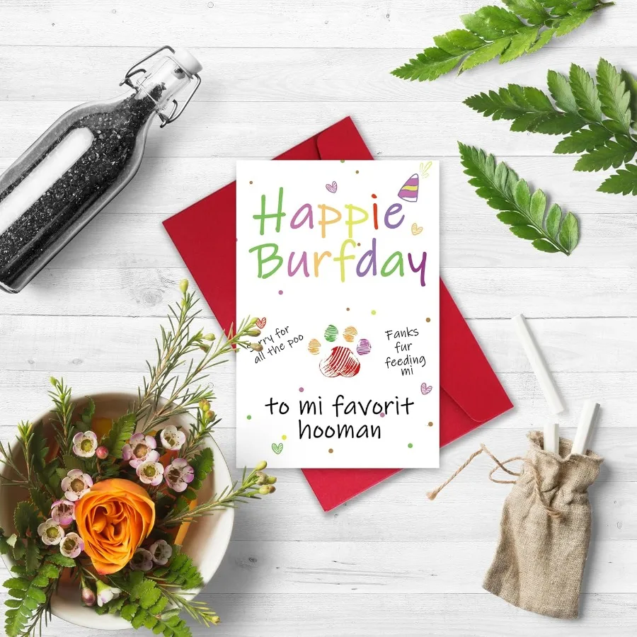 بطاقة عيد ميلاد سعيد من Joyous لمالك الحيوانات الأليفة الحبيب، بطاقة عيد ميلاد مضحكة من الكلب أو القط، بطاقة عيد ميلاد مملوءة بالفكاهة لأم الكلب أو F #4