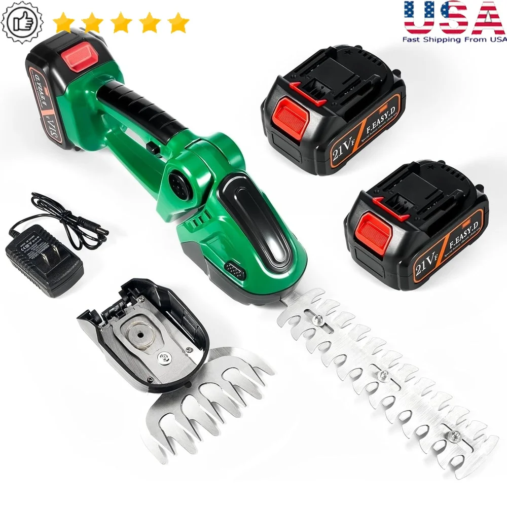 

Powerful Cordless Grass Shears 21V Rechargeable Battery Ergonomic Handheld Trimmer Lightweight Efficient Cutting Tool Garden