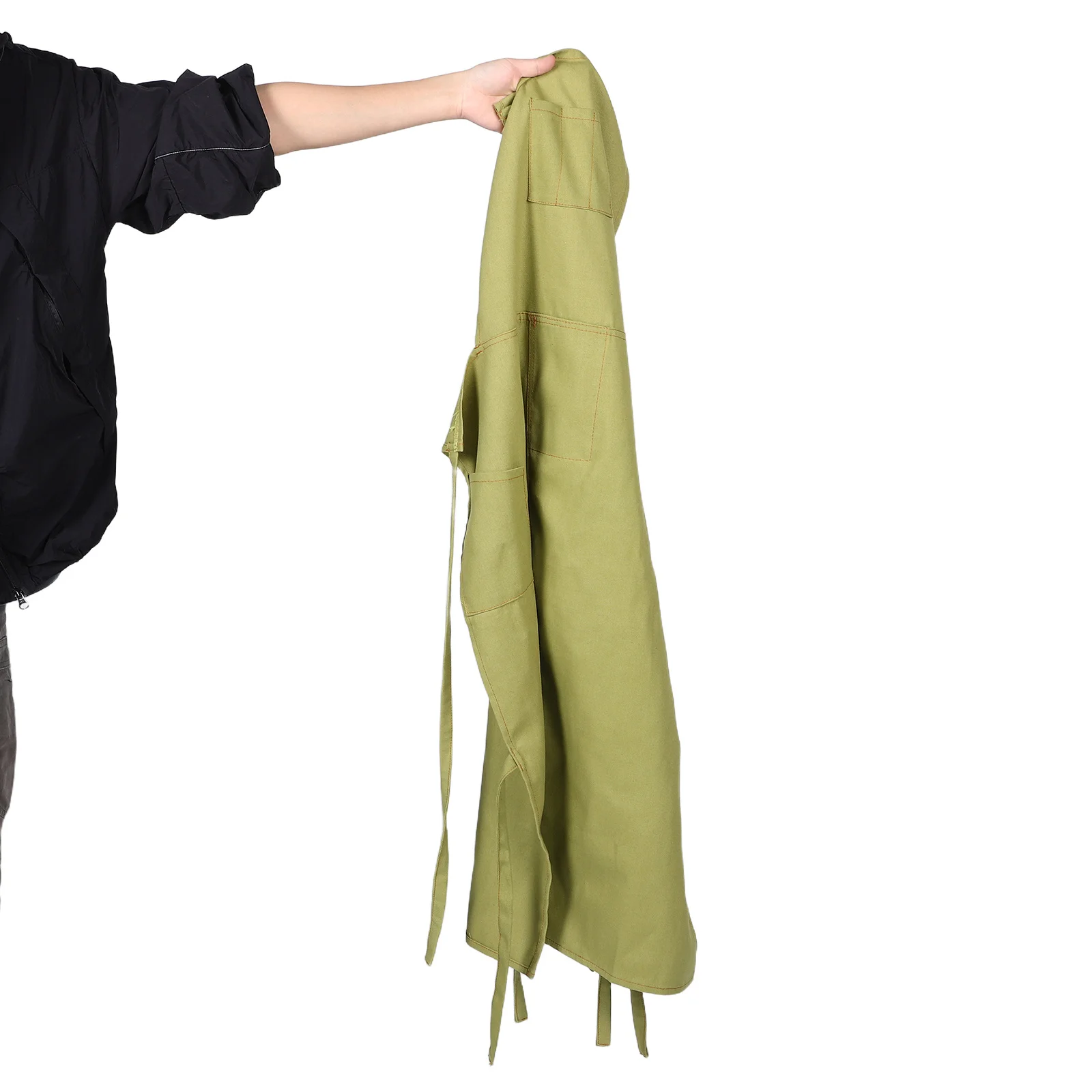 

Work Apron Multi Pocket Heavy Duty Canvas Split Leg Adjustable Neck Strap Cooking DIY Crafting Workshop Apron for Men