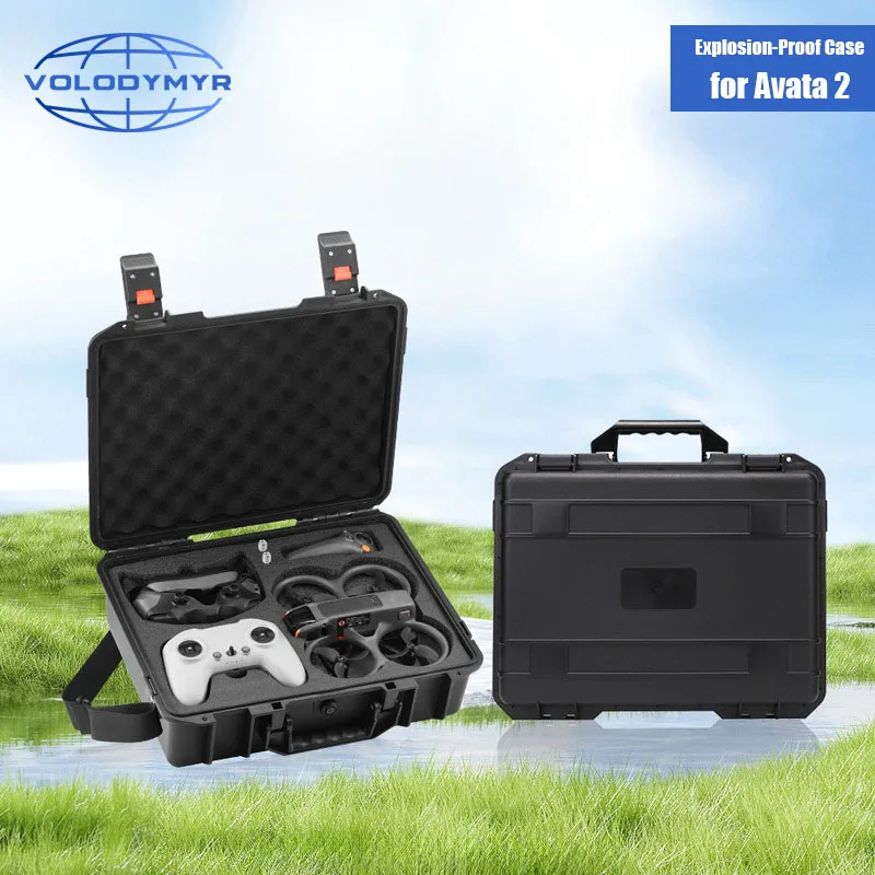 

VOLODYMYR for DJI Avata 2 Accessories Storage Case Hard Shell Waterproof Box Portable Suitcase Goggles 3 Travel Carrying Case