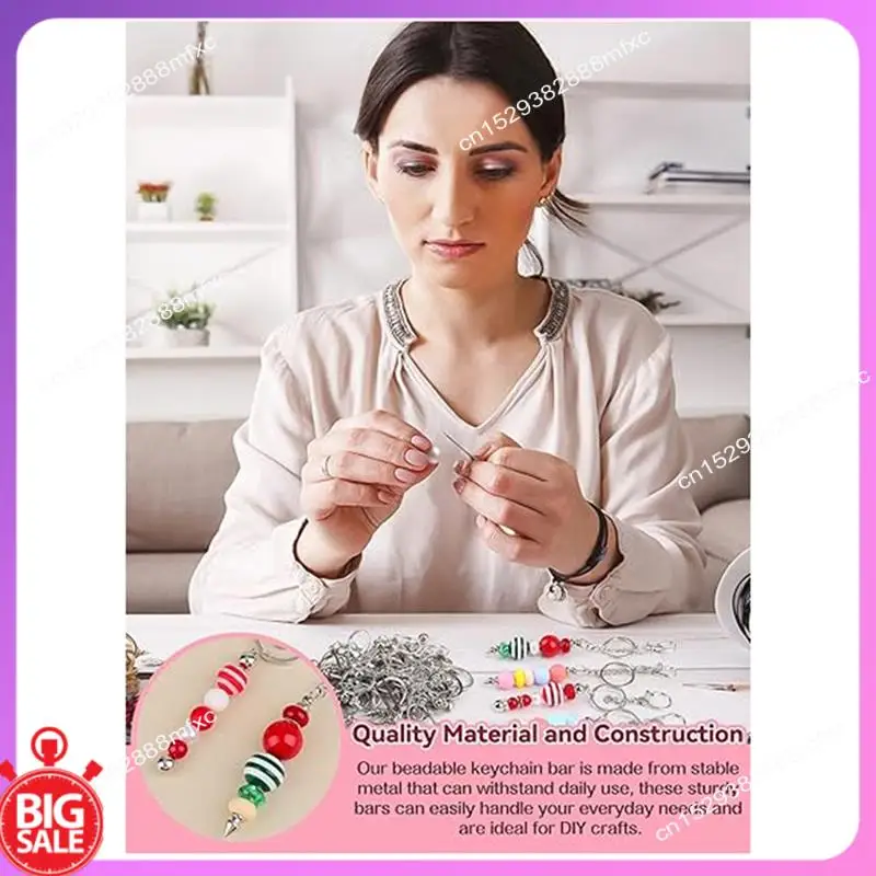 

Большая сделка, металлический брелок из бисера, стержни, бусины, сделай сам, пустой брелок, съемный брелок из бисера, стержни для DIY, 30 шт.