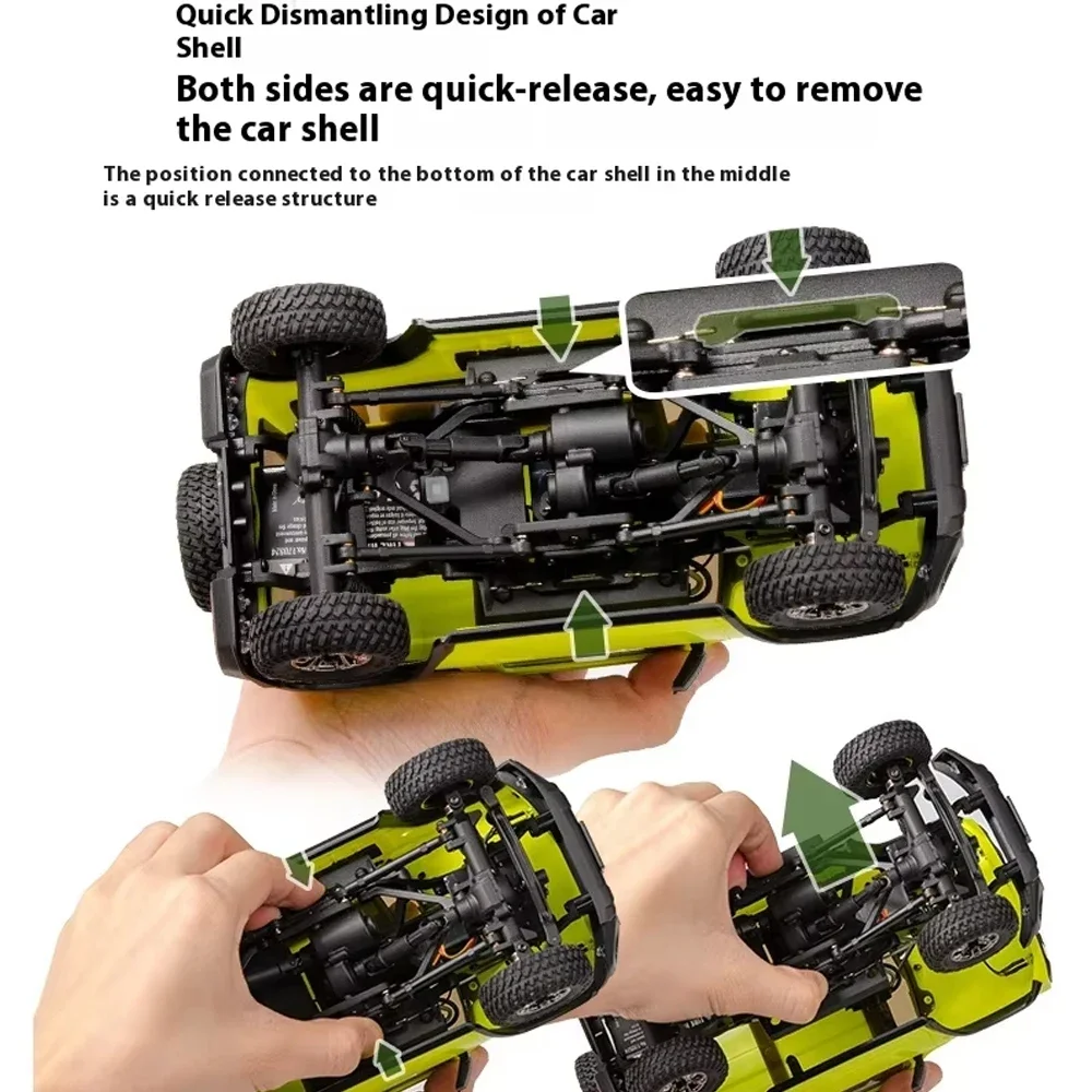 รถบังคับวิทยุ UDIRC รุ่น 1/18 UCX2402 ขับเคลื่อน 4 ล้อ แบบออฟโรด พร้อมระบบถอยหลัง จำลองกล่องเกียร์  แบบพร้อมใช้งาน (RTR) ของเล่นรถปีนเขา