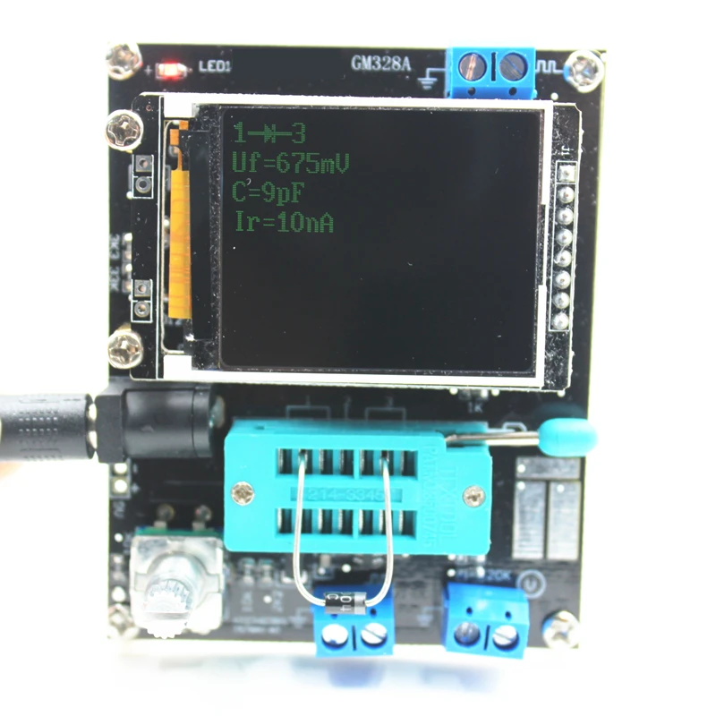 Display LCD GM328A Transistor diodo Tester capacità ESR misuratore di frequenza di tensione PWM generatore di onde quadrate Kit elettronico