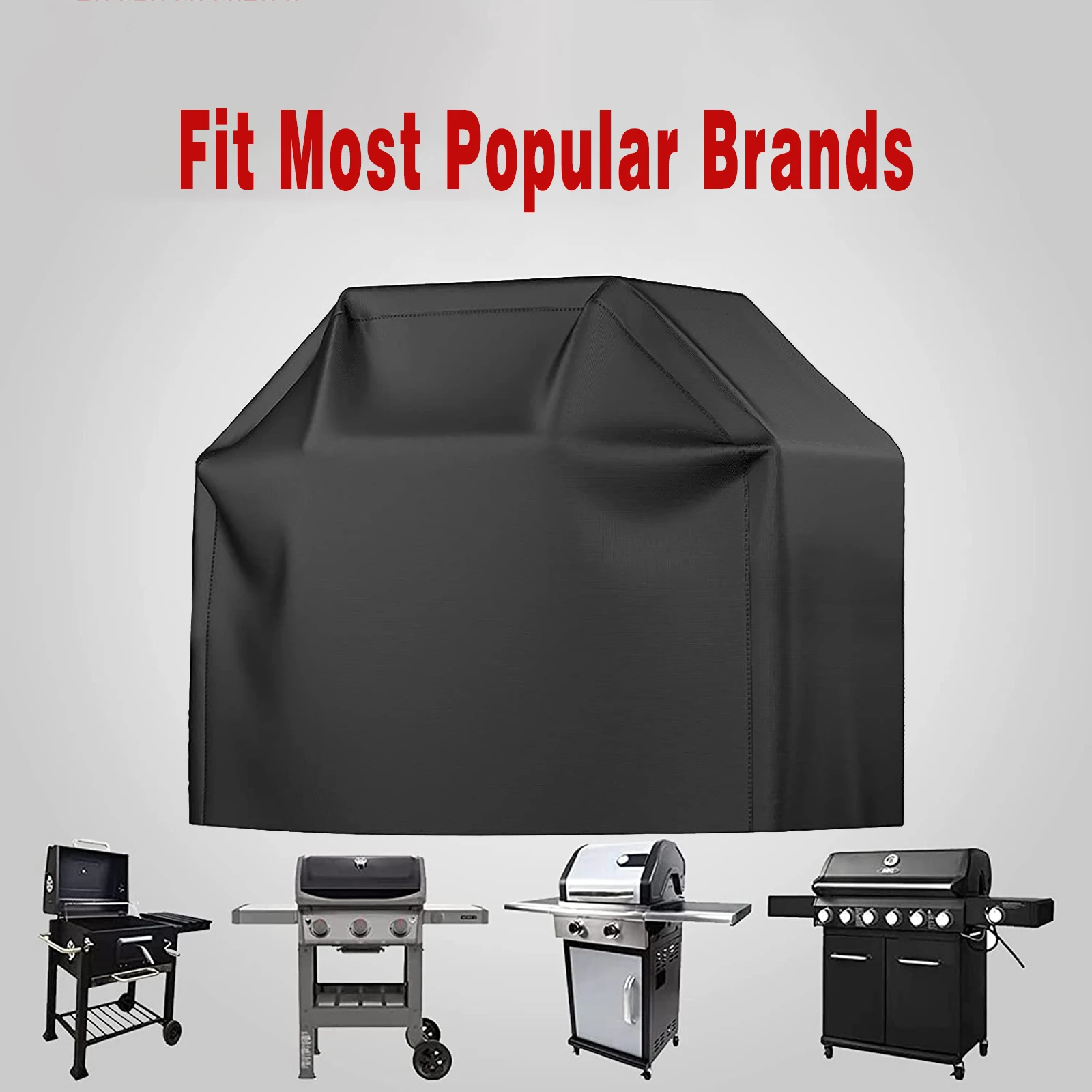 Multiple Size Grill Cover, Heavy Duty Waterproof Barbecue Gas Grill Cover, Black, Heat Resistant, Stain Resistant, Waterproof