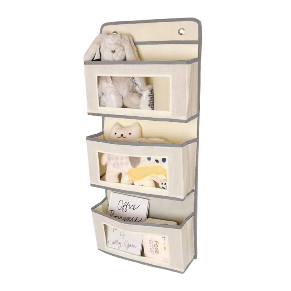 Niedliche 1/2/3-lagige Hängeaufbewahrungstaschen, Aufbewahrungstaschen für Kleinkram, über der Tür hängendes Organizer-Regal, Vliesstoff, Wand- und Türaufbewahrung für Zuhause