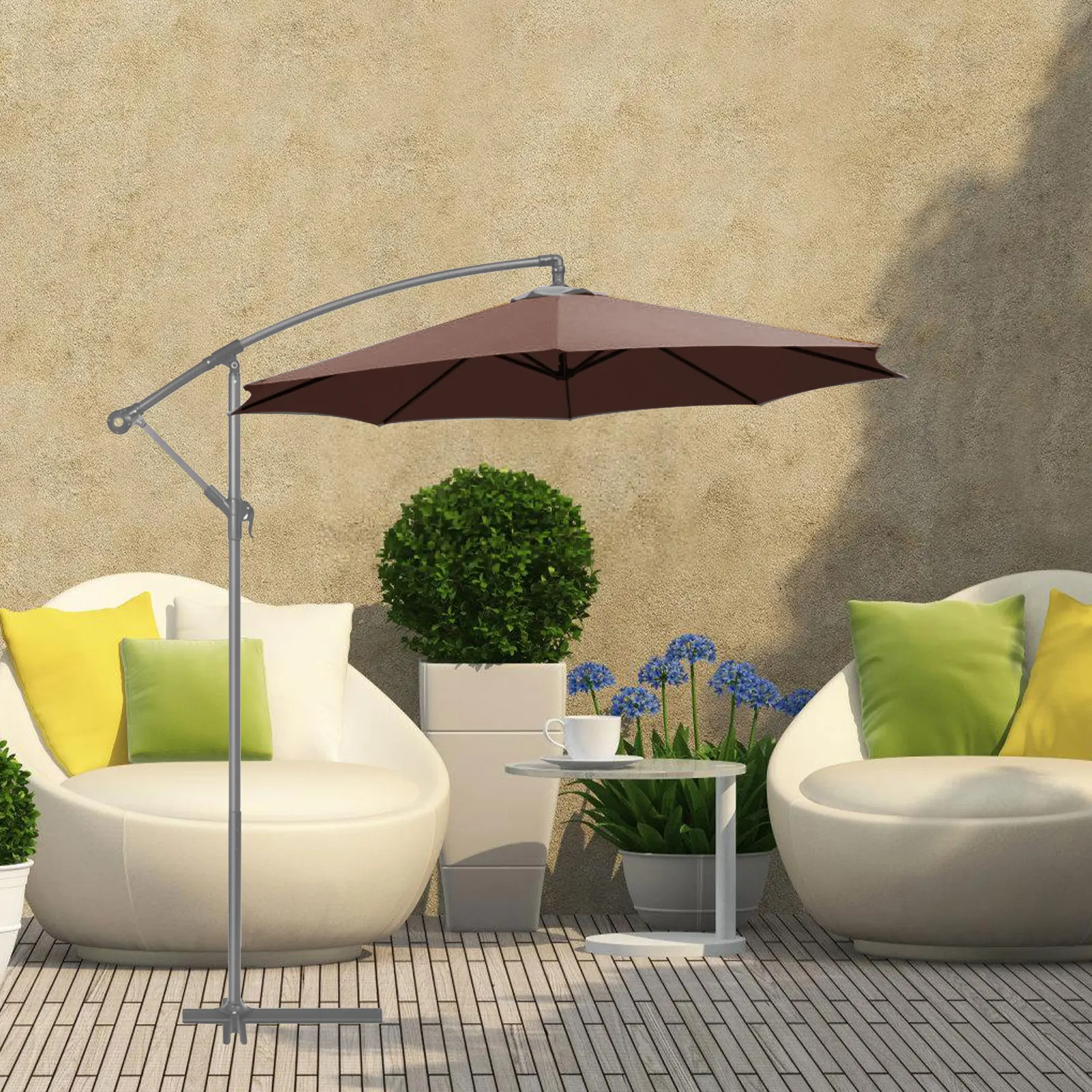

Rainproof Parasol Umbrella Surface Canopy Polyester Outdoor Replacement for Garden