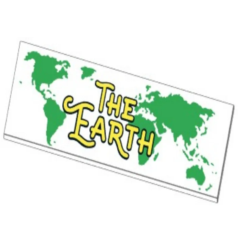 10pcs Building block part 69729 print can be customized with patterns, changing the background color, world map, and flames