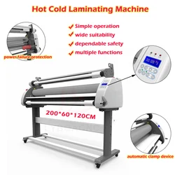 1600DA  Auto High-Speed Hot Cold Laminating Machine 1600mm English Version Four Roller Cold Hot Laminator Rolling Machine