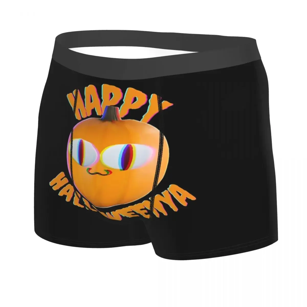 Hallween Funny Pumpkin Head Men Boxer Briefs Neco Arc Highly Breathable Underpants Top Quality Print Shorts Birthday Gifts