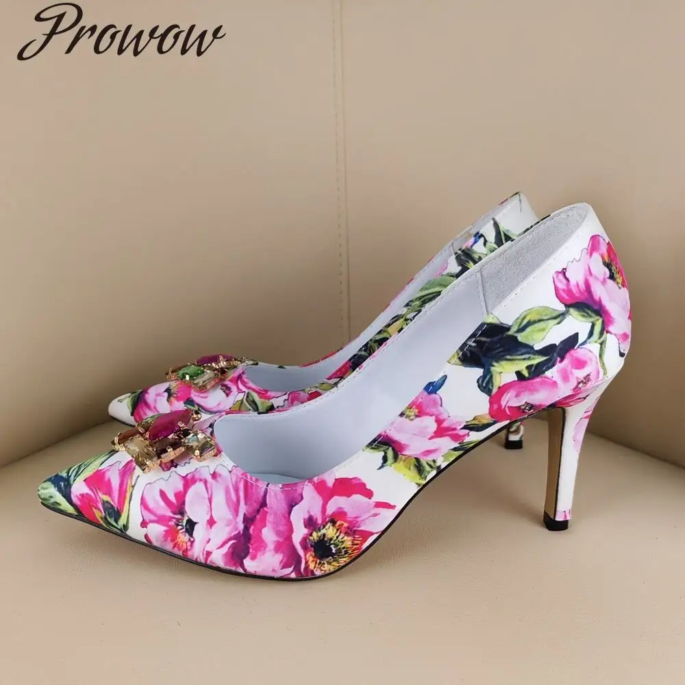 

Модные туфли-лодочки на шпильке с принтом и острым носком, женская обувь Zapatos Mujer
