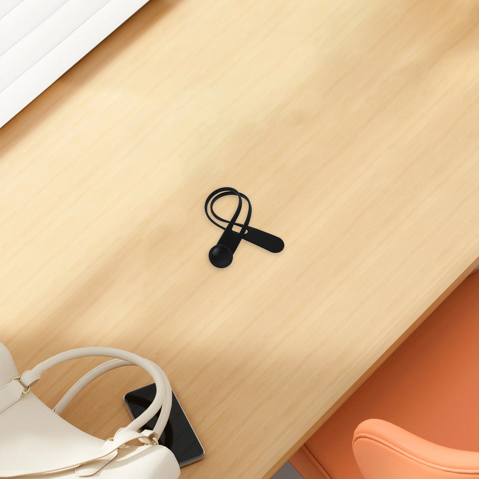 

Flexible Durable Black Silicone Umbrella Strap Organizer Tie Umbrella Storage Cable Bundlers Clasp Holder Silicone Cable Clamps