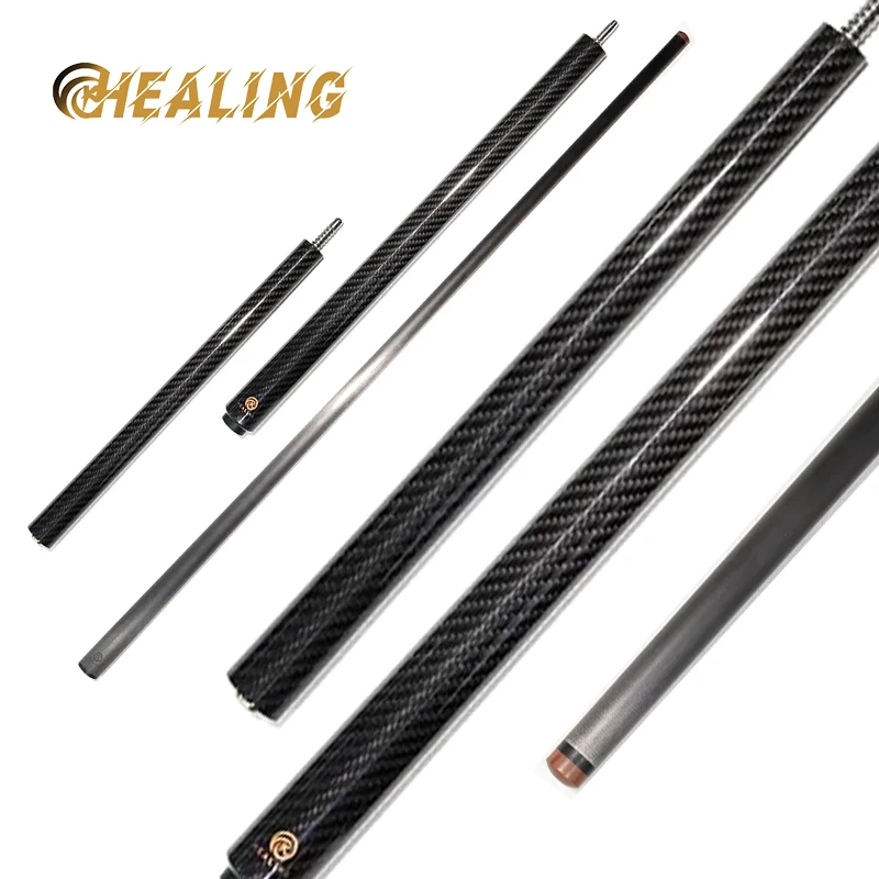 3K Carbon Fiber 3-piece Break-Jump Cue Shaft 12.9mm Bakelite Tip 58in/147cm 20oz 3-Cushion Billiards Cue