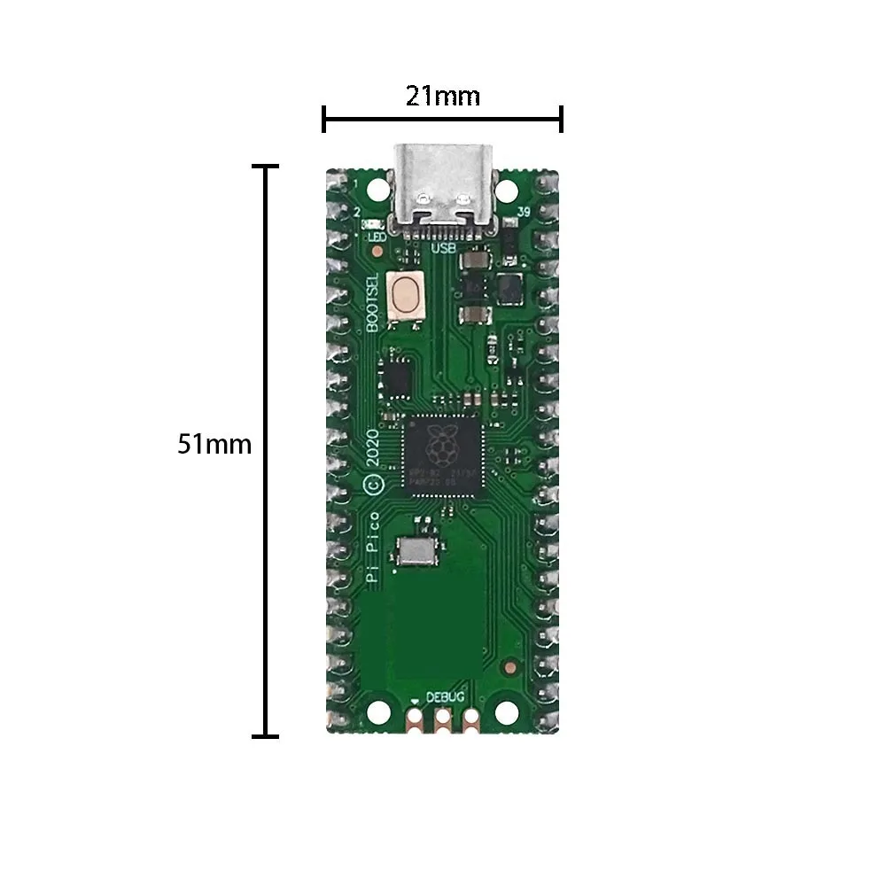 Official Raspberry Pi Pico Board RP2040 Dual-Core 264KB ARM Low-Power Microcomputers High-Performance Cortex-M0+ Processor