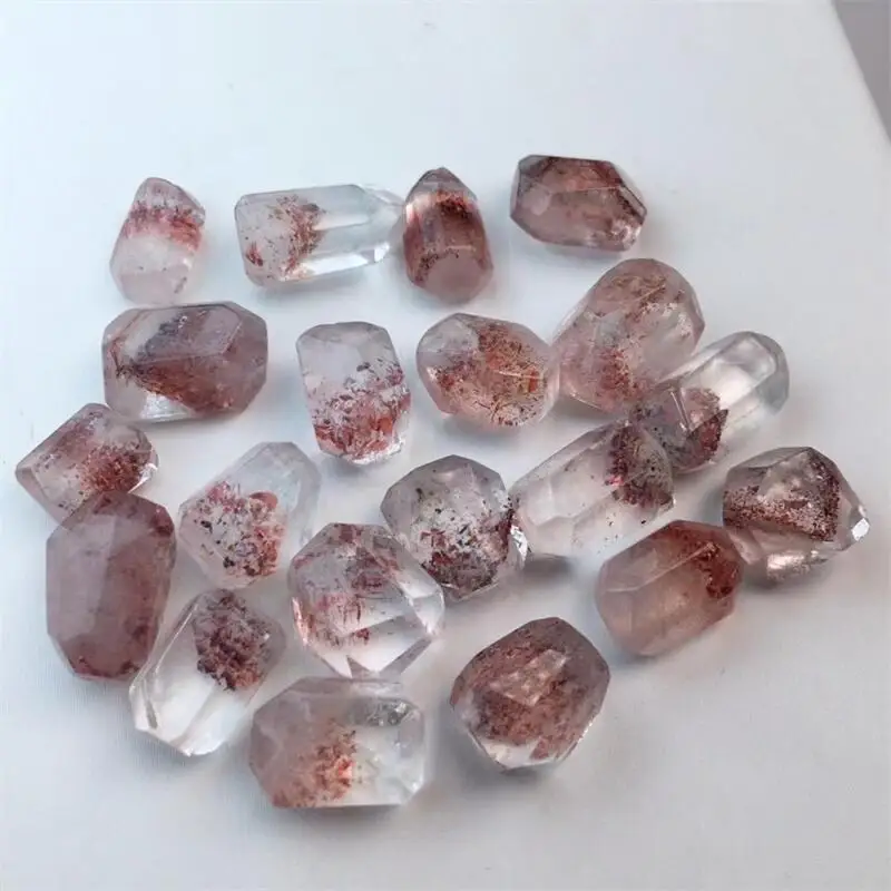 5PCS Natural Freeform Gold Strawberry Quartz Carving Making For Pendant Earring Bracelet Jewelry Gift DIY Accessories 9-13MM