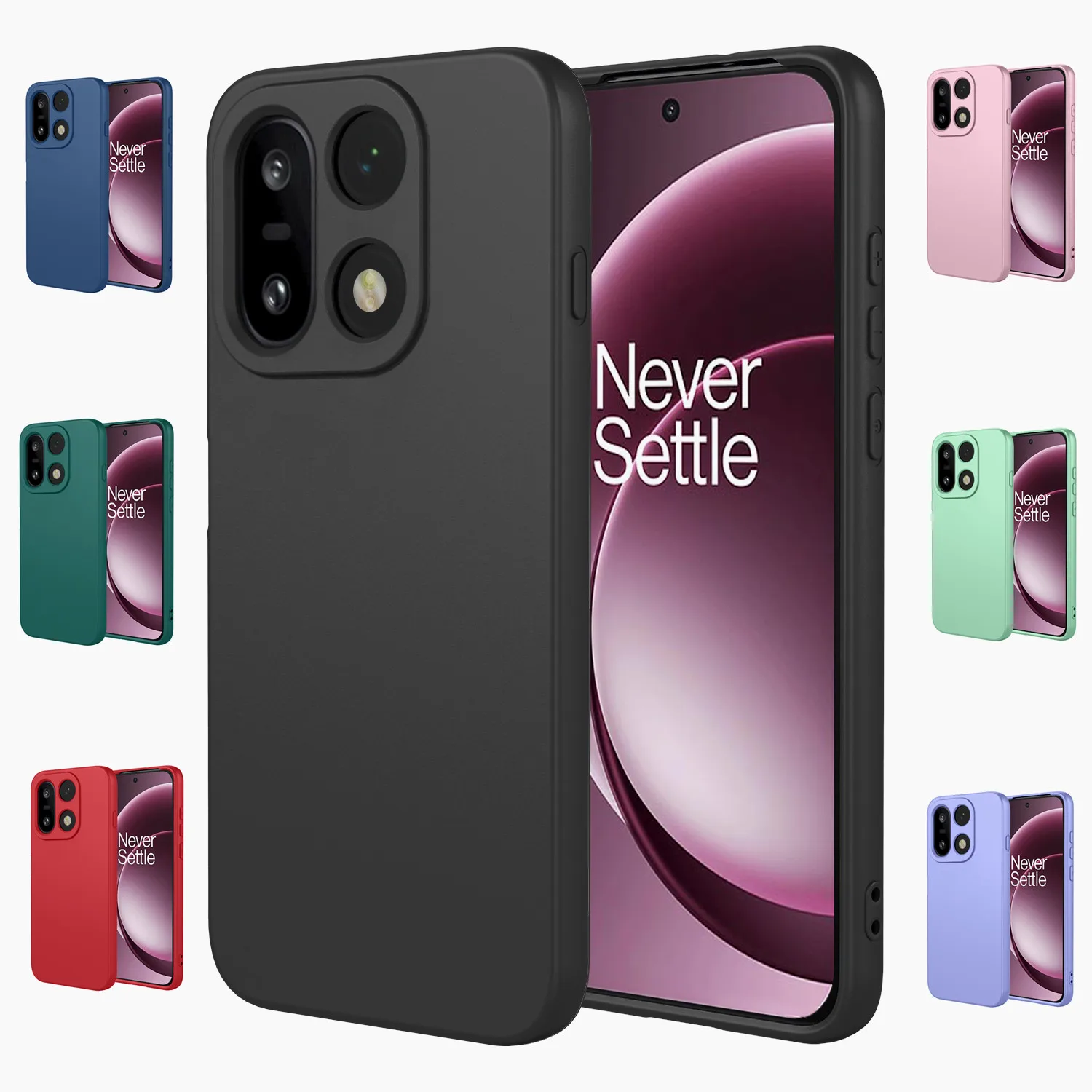 Einfache, flexible, flüssige Silikon-TPU-Hülle für Oneplus 15, Schutzhülle, Stoßstangenschale, Fundas
