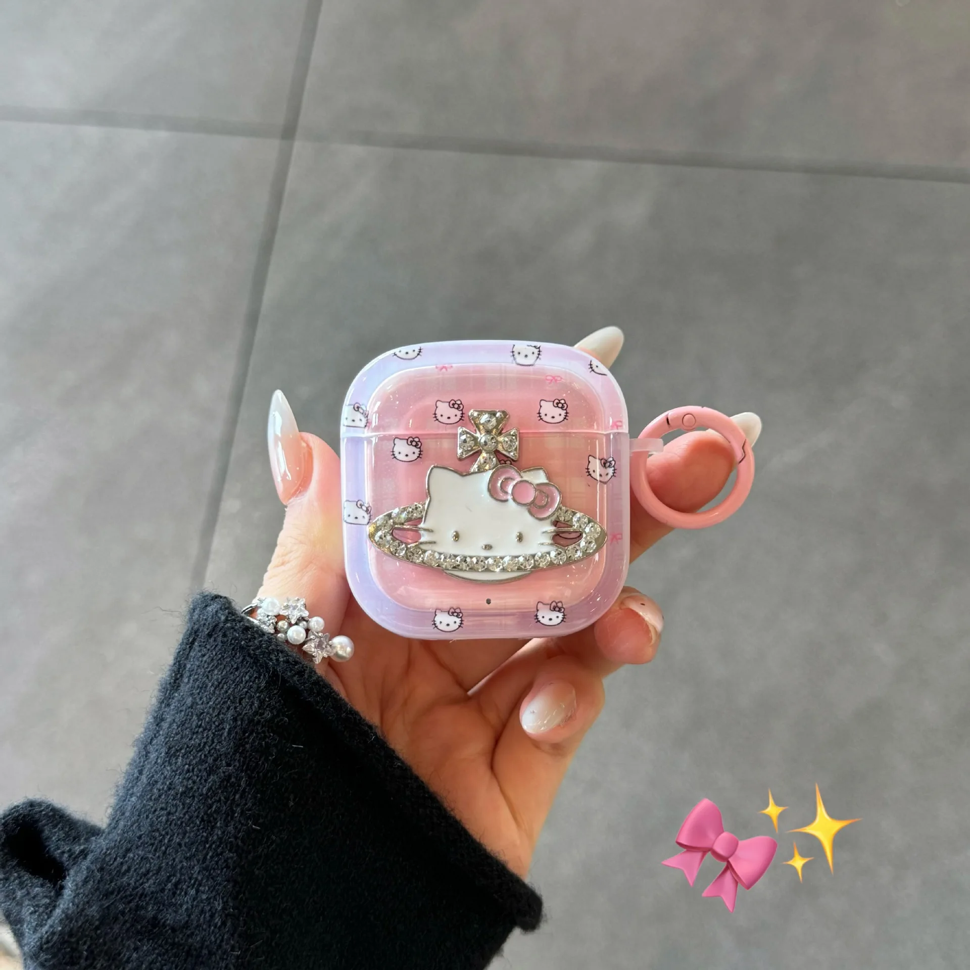 Cute Cartoon Hello Kitty Earphone Case For Huawei Freebuds 5i/SE2/pro3/4 Wireless Bluetooth Headset Protective Clear Cover