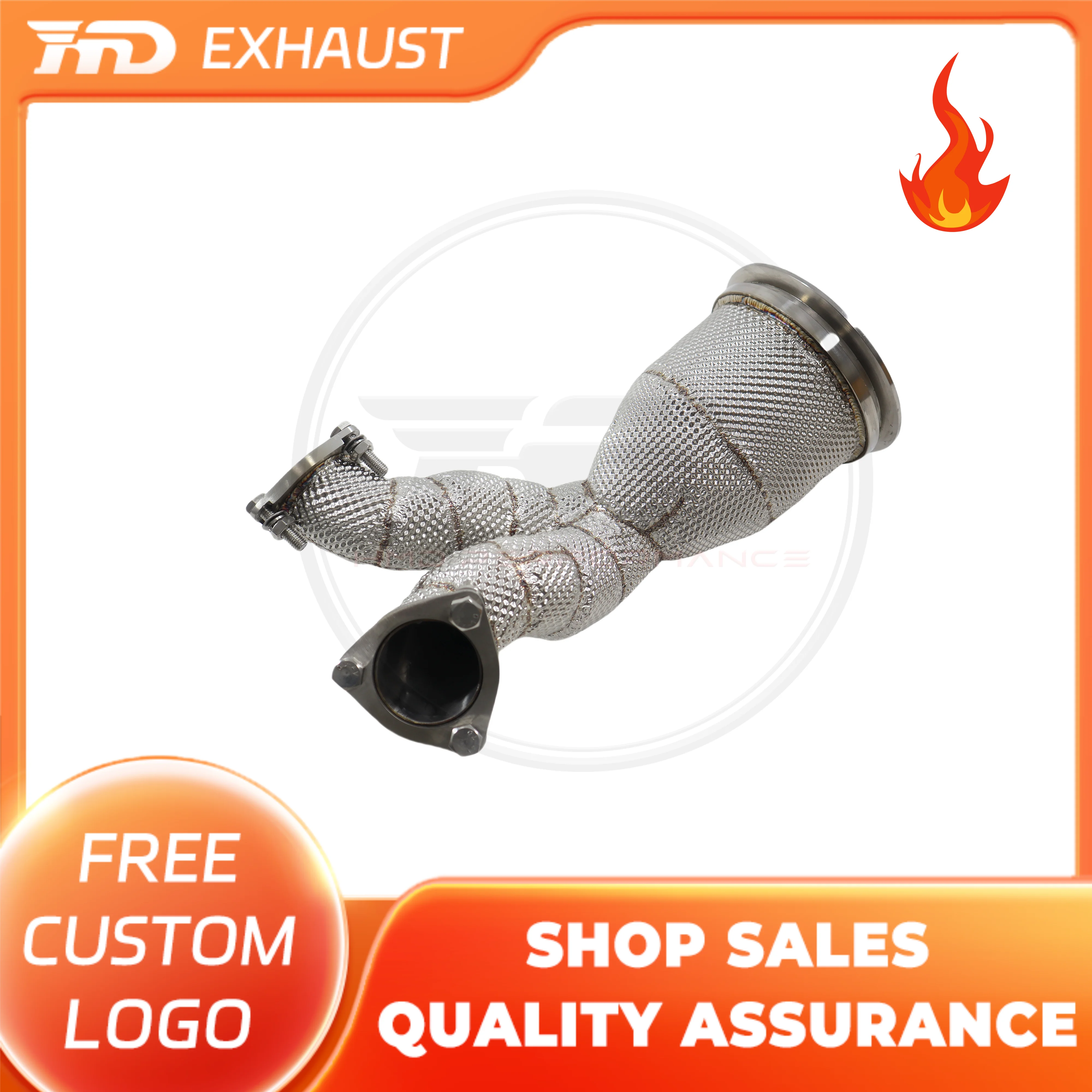 

HMD Hot sale Exhaust Downpipe for Audi SQ5 3.0T 2019+ Stainless Steel Exhaust Pipes Racing Free Flow Pipe Exhaust System