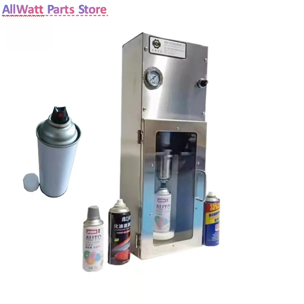 Semi Automatic Aerosol Can Filling Equipment, Quantitative Air & Self-spray Paint Canning Machine for White Aerosol Production