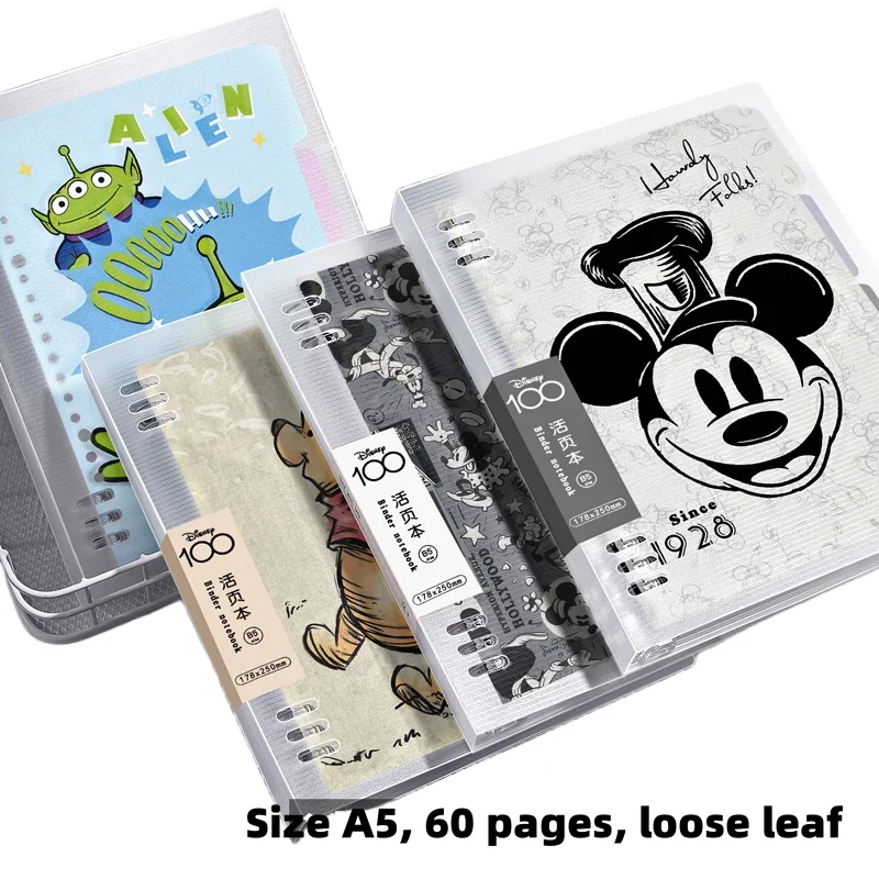 A5 New Disney Mickey Mouse 100th Anniversary Limited Animation Creative Notebook Fashion Retro Male and Female Student Ledger