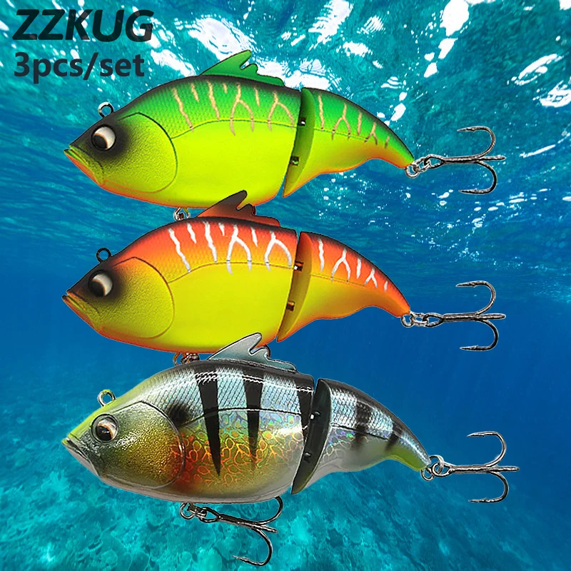 

ZZKUG 3pcs 115mm 44g Fishing Vatalion Lure Sinking Floating Artificial Hard Lipless Wobblers For Pike Bass Accessories